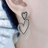 Heart Zircon Attractive Earrings